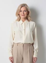 Chemisier coupe fluide manches longues beige WEEKEND MAXMARA femme