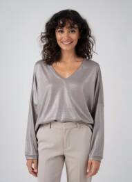 Top stretch manches longues gris NOTSHY femme