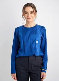 Top stretch manches longues bleu HIGH femme