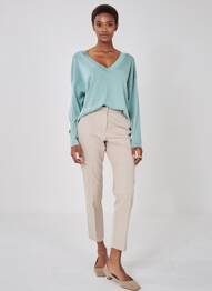 Pull col v manches longues vert WEEKEND MAXMARA femme