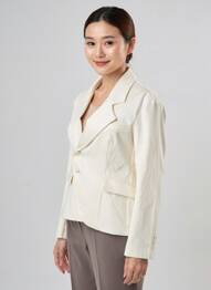 Blazer finition intérieure biaisée beige HIGH femme