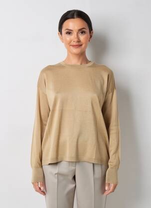 Pull stretch manches longues marron CLOSED femme