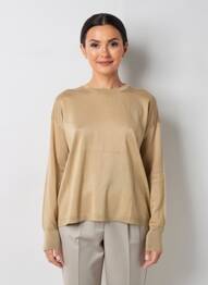Pull stretch manches longues marron CLOSED femme