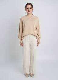 T-shirt manches 3/4 manches 3/4 beige NOTSHY femme