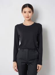 T-shirt manches longues manches longues noir CLOSED femme