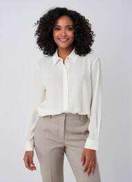 Chemisier tissage crêpe manches longues beige MARC CAIN femme