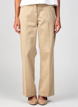 Pantalon droit stretch taille normale beige MAYJUNE femme