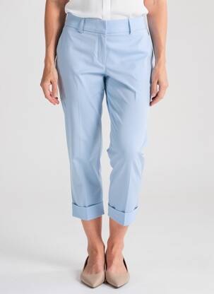 Pantalon 7/8 taille à pinces taille normale bleu RAFFAELLO ROSSI femme