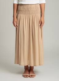 Jupe mi-longue stretch beige NOTSHY femme