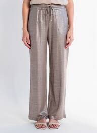 Pantalon droit taille élastique argent NOTSHY femme