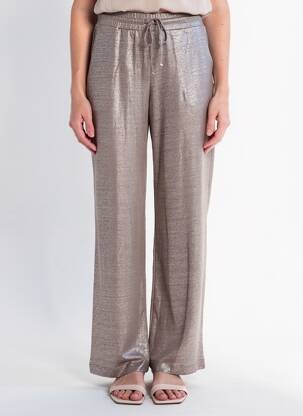 Pantalon droit taille élastique argent NOTSHY femme
