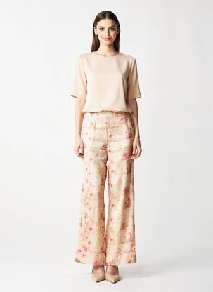 Pantalon flare coupe évasée beige NOTSHY femme