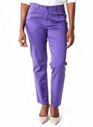 Pantalon droit stretch taille normale violet HELLS BELLS femme
