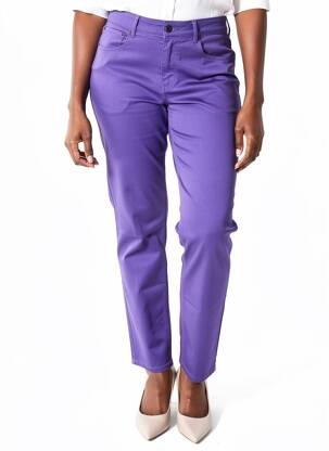 Pantalon droit stretch taille normale violet HELLS BELLS femme