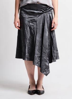 Jupe mi-longue coupe droite bleu FIRETRAP femme