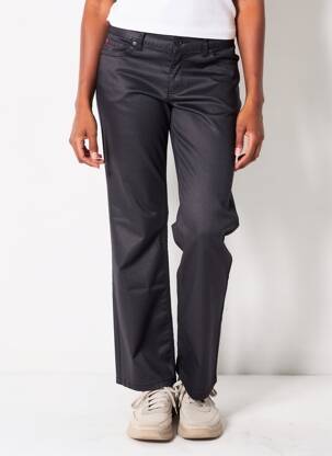 Pantalon droit stretch taille normale noir I.CODE (By IKKS) femme