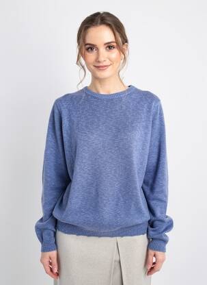Pull stretch manches longues bleu DSTREZZED femme