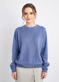 Pull stretch manches longues bleu DSTREZZED femme