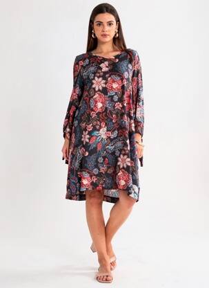 Robe courte manches longues manches longues bleu IMPERIAL femme