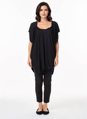 Tunique manches courtes col rond noir FIRETRAP femme