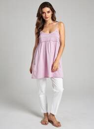 Tunique sans manche col rond rose GESCOT femme