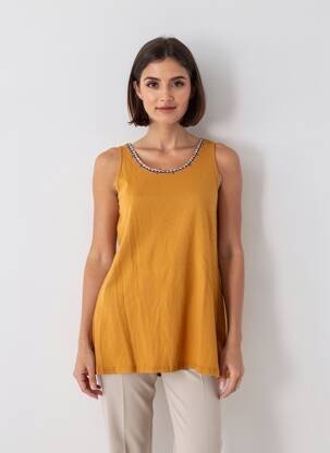 Top sans manche sans manche orange GRACE & MILA femme