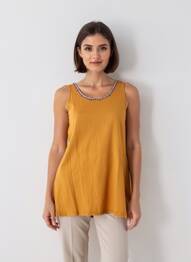 Top sans manche sans manche orange GRACE & MILA femme