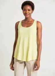 Débardeur stretch sans manche jaune PAKO LITTO femme