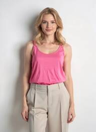 Débardeur coupe cintrée sans manche rose I.CODE (By IKKS) femme