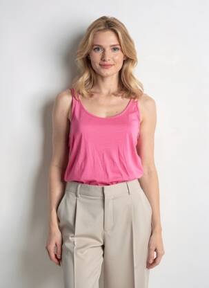 Débardeur coupe cintrée sans manche rose I.CODE (By IKKS) femme