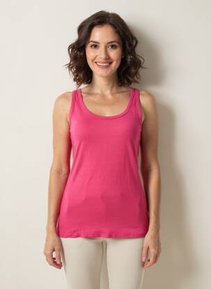 Débardeur stretch sans manche rose PAKO LITTO femme