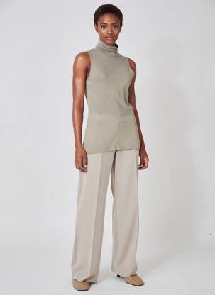 Top stretch sans manche gris PAKO LITTO femme