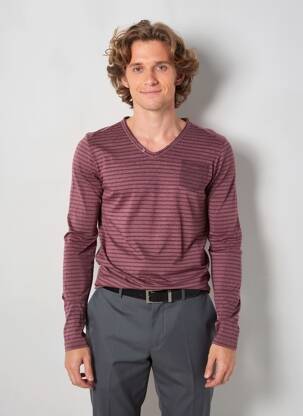T-shirt coupe cintrée manches longues violet DSTREZZED homme