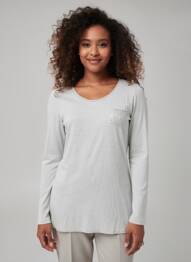 T-shirt manches longues manches longues gris IKKS femme