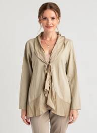 Veste casual coupe cintrée beige PAKO LITTO femme