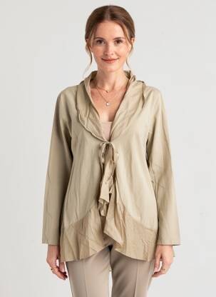 Veste casual coupe cintrée beige PAKO LITTO femme