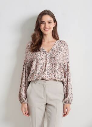 Blouse manches longues manches longues beige I.CODE (By IKKS) femme