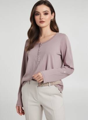 T-shirt manches longues manches longues violet MAISON SCOTCH femme