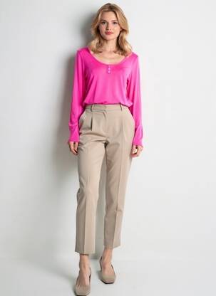 Pull coupe cintrée manches longues rose VERO MODA femme
