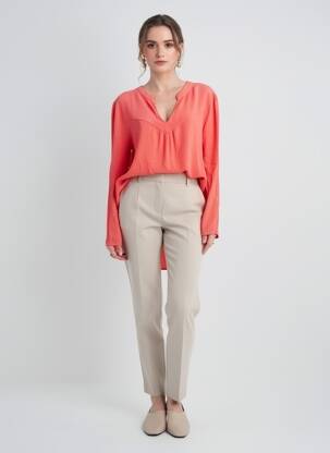 Tunique manches longues tissage crêpe orange PAKO LITTO femme