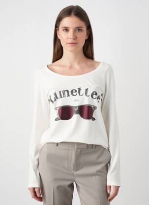 T-shirt manches longues manches longues beige MAISON SCOTCH femme