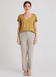 T-shirt stretch manches courtes vert PAKO LITTO femme