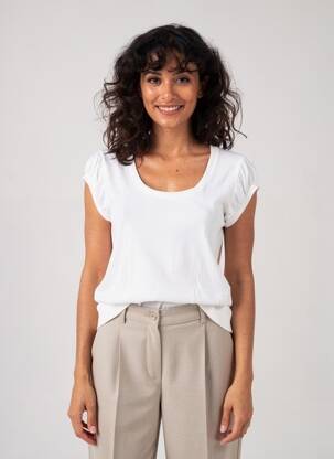T-shirt stretch manches courtes blanc FIRETRAP femme