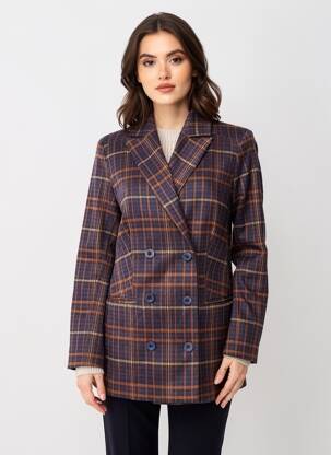 Manteau long coupe cintrée sans capuche violet CLOUD9 femme