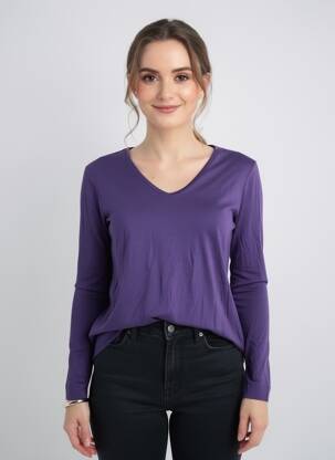 T-shirt manches longues manches longues violet ZILCH femme