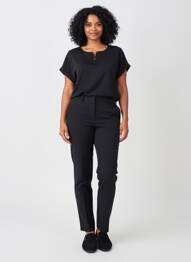 Blouse manches courtes manches courtes noir TINTA STYLE femme