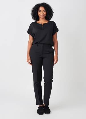Blouse manches courtes manches courtes noir TINTA STYLE femme