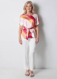 Tunique manches courtes coupe fluide rose GREGORY PAT femme