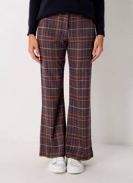 Pantalon flare taille à pinces taille haute violet CLOUD9 femme