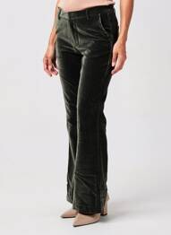 Pantalon flare stretch taille normale vert STORIATIPIC femme